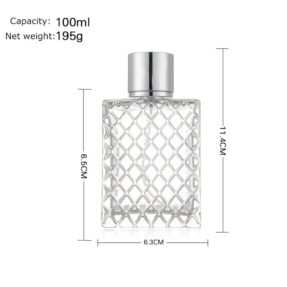 100ml de Mare Capacitate din Sticlă Sticla de Parfum Separate de Îmbuteliere de Călătorie Portabile Reîncărcabile Sticlă Pătrat Plat Sticla cu Pulverizator5