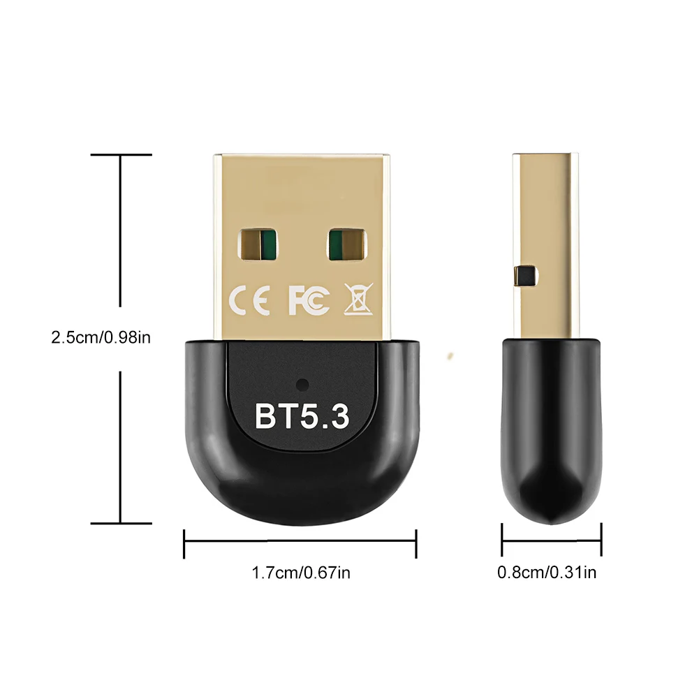 Adaptor Bluetooth USB fără Fir Transmițător Receptor pentru Desktop PC Bluetooth 5.3 Vorbitor Mouse-ul Tastatura Muzica Transmițător Audio5