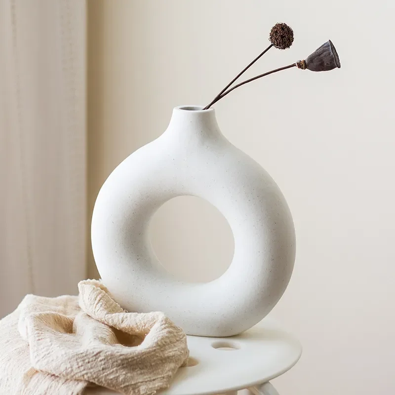 Art Vaza Stil Nordic Ceramice Moderne Aranjament De Flori Uscate Acasă Living Birou De Masă Decor Ornamente Vaze5
