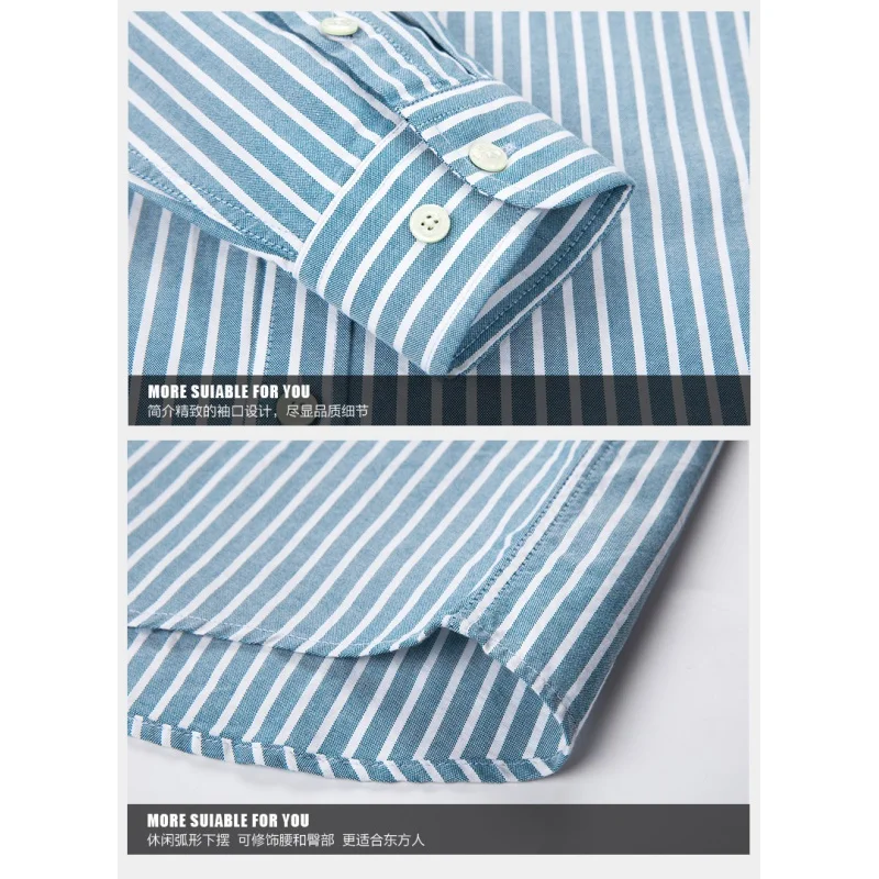 Bumbac Oxford cu Dungi, Carouri Longsleeve Shirt pentru Bărbați Cămăși de Înaltă Calitate Culoare Pură de Afaceri Button Up Shirt 8XL 7XL5