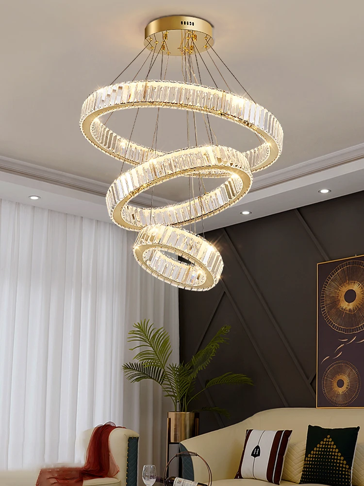 De lux Cristal Pandantiv cu LED-uri Lumini de zi Vila de Iluminat Sala de Mese Luciu Decor Candelabru Lampă de Interior Dormitor Lumini de Prindere5