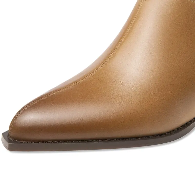 Dimensiunea 33-43 Naturale Din Piele Femei Pantofi Cu Toc Confortabil Subliniat Toe Naveta De Moda Pantofi Cu Toc Ușor De Mers Pe Jos5