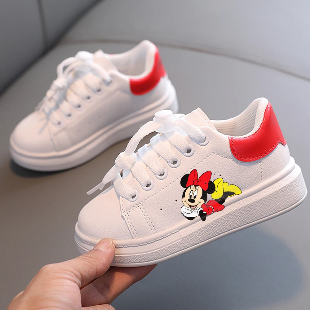 Disney Mickey Minnie Mouse Copii Desene Animate Fata Student Moale Moale Pantofi Casual Pantofi Sport Student Pantofi De Funcționare Dimensiuni5