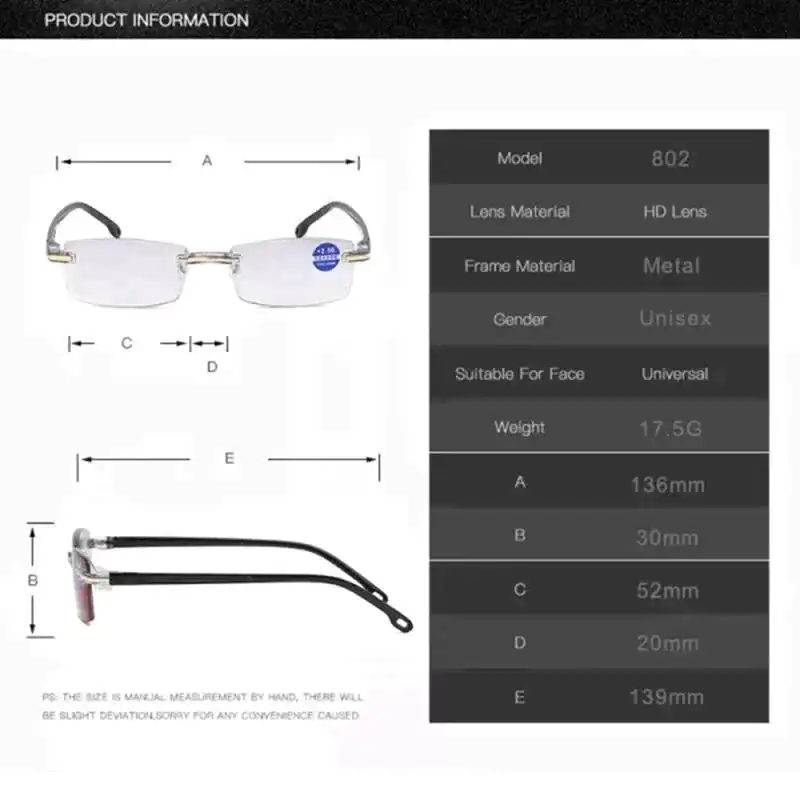 Lectură Viziune ochelari inteligente Ochelari de Lectură Lumină Albastră de Blocare Nici o Linie Multifocale Calculator Cititori pentru Femei, Bărbați Ochelari5