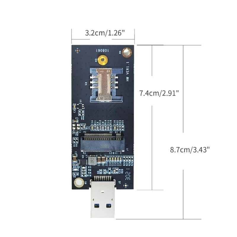 M2 USB Adapter DW5821E M2 - DW5811e DW5816E EM7455 L860-GL USB3.0 Card De Expansiune5