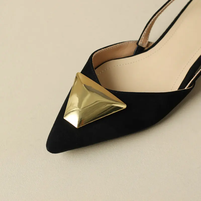 Moderne Și Confortabile Sandale Femei Cu Toc Jos Pantofi De Vara 2023 Lux Din Piele A Subliniat Deget De La Picior Moale De Mers Pe Jos Încălțăminte5