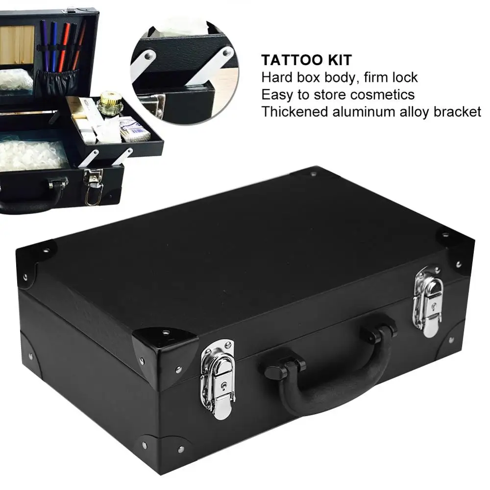 Multi-funcția de Mare capacitate Tatuaj Box Profesionist Tatuaj Ochi, Buze Și Unghii Instrument Portabil de Mari dimensiuni Sac de Cosmetice Cutie de Depozitare negru5