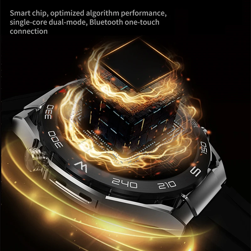 Muzică locală Ceas Inteligent Bluetooth Apel Muzica Ceas NFC 4DOLED Ecran Smartwatch Înregistrare Busola Ceasuri Sport Pentru Barbati 20235