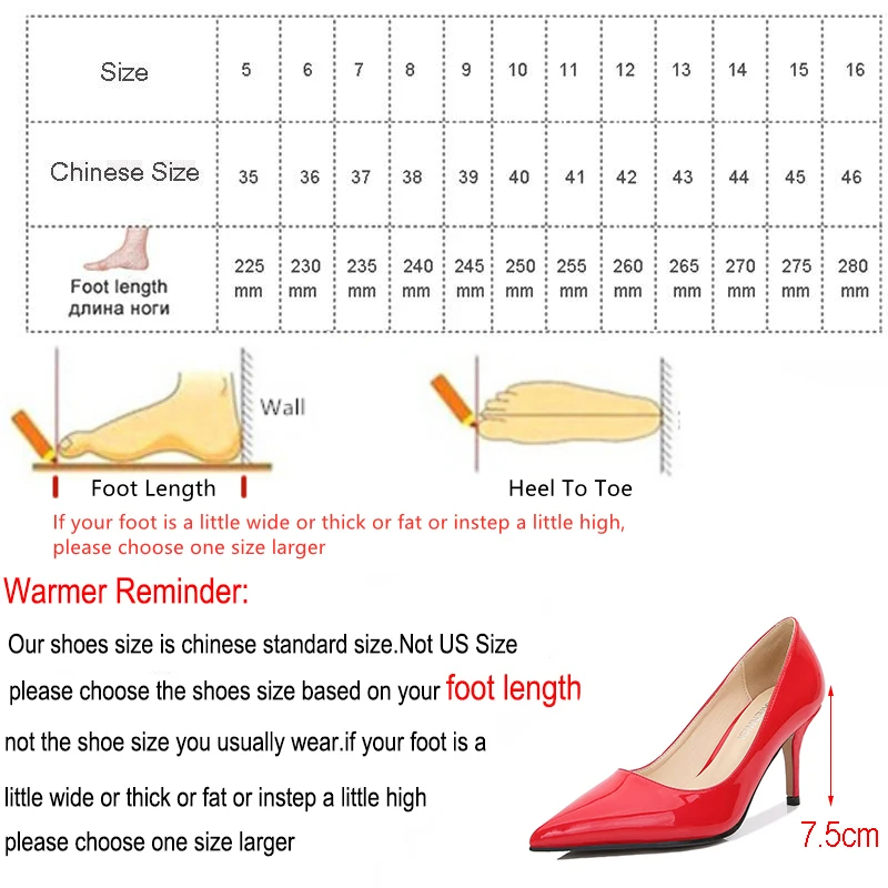 Sexy subliniat toe Stilet Pompe cu Toc de 7.5 cm Dimensiuni Mari 35-46 Femei Design Clasic, de Moda Doamnelor Pantofi Casual de zi cu Zi5