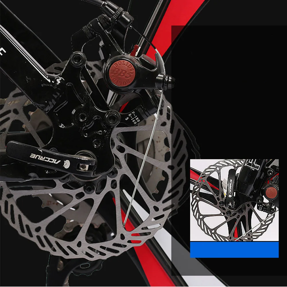 Viteză Variabilă Bicicleta 26 Inch Biciclete De Munte De Oțel Carbon De Înaltă Cadru Ranforsat Din Față Și Din Spate Mecanice Pe Disc Frâna Moda5