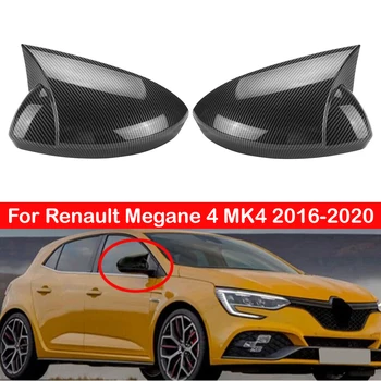 Pentru Renault Megane 4 MK4 2016-2020 Auto Retrovizoare Oglinda Laterala Acoperire Aripa Capac Autocolant de Exterior Usi Ornamente din Fibra de Carbon Auto