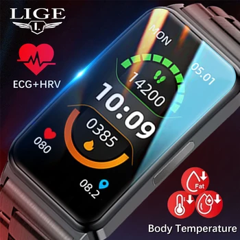 LIGE 2023 Oameni de Glucoza din Sange de Zahăr Brățară Inteligent ECG HRV Temperatura Corpului de Monitorizare a ritmului Cardiac Fitness Smartwatch Femei Nou