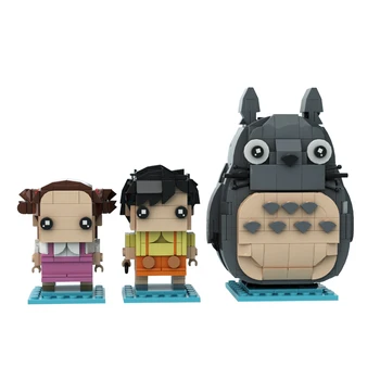 MOC Totoro Satsuki și Mei Blocuri Studio Ghibli Filme de Animație Păpuși Jucarii pentru Copii pentru Adulti