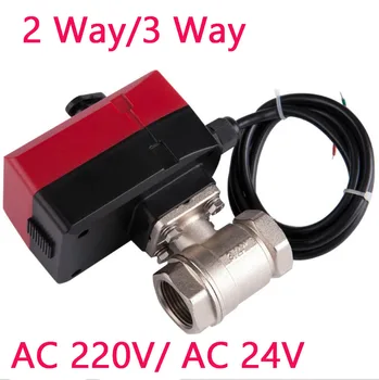 Mod de 2/3 Mod Manual&Automat Electric Supapa din Alama Motorizate Ventil cu Bilă AC220V/AC24V DN20 DN25 DN32