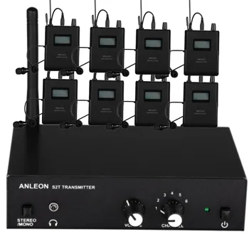 ANLEON S2 UHF Stereo Wireless In-Ear Monitor Sistem Profesional de Sunet Digital Etapă IEM UHF Monitorizare Cască 8 Pachete de Corp