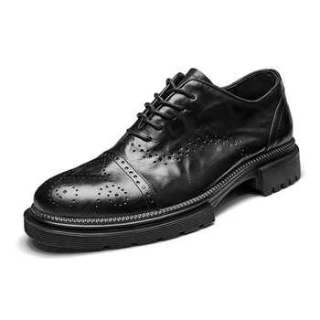 2023 Nou De Înaltă Calitate Din Piele Business Casual Pantofi Pentru Bărbați De Lux, Pantofi Rochie De Designer Dantela-Up Pantofi Barbati Piele De Vacă Bullock