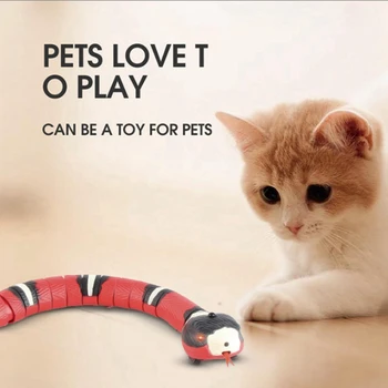 Inteligent De Detectare Șarpe Interactive Jucarii Pisica Automata Pisici Jucarii De Încărcare Usb Accesorii Pisoi Jucării Pentru Câini De Companie Joc Jucărie