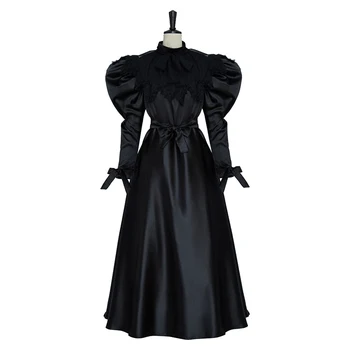 Victorian Medieval Rochie Renașterii Negru de Doliu Haine Femei Cosplay Costum de Halloween Bal Printesa Rochie Plus Dimensiune 3XL