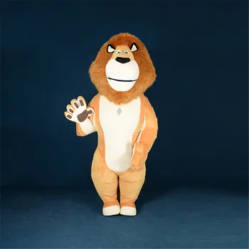 Gonflabile Leu Mascota Costum pentru Publicitate Eveniment Nunta Cospaly Adult Mascota Costum de Animale Anime Gigant cu Blană Costum