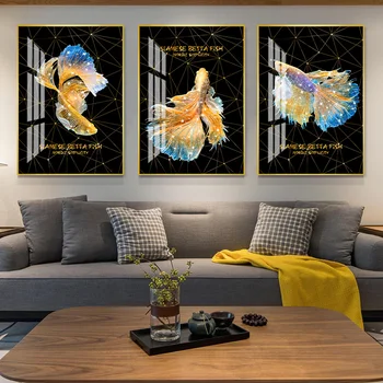 Peștișorul de aur, bogății și onoare de Cristal, Portelan Pictura Living 5D împânzit cu Diamante pictura Acasă decor de perete imagini