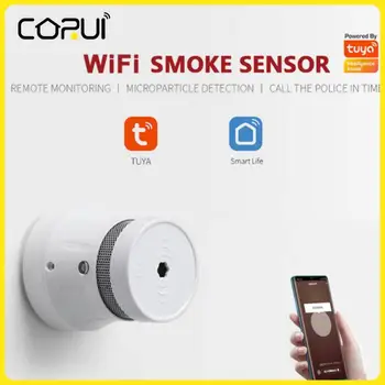 Tuya WiFi Inteligent Detector De Fum Cu Senzor Sistem De Alarmă De Securitate De Viață Inteligentă App De Alarmă De Fum De Protecție La Foc Casa Inteligentă