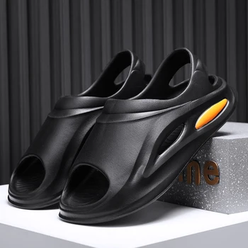 Papuci de plaja pentru Barbati Sandale EVA Confortabil, Rezistent la Uzura, Non-alunecare Respirabil Moda Rotund Toe Dovada de Apă Nou Pantofi Casual