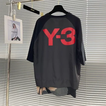 Y-3 Tricou 2023 Noua Moda de Vara de Imprimare Dublu-Punte Gât Rotund Top Casual pentru Bărbați Și Femei pe Scurt cu Mâneci Y3 T-shirt