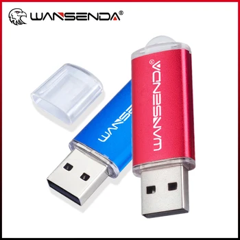 WANSENDA Portabil USB Flash Pen Drive 8GB 16GB 32GB 64GB Capacitate Reală Pendrive-ul de 128GB, 256GB Metal Memory Stick U Disc