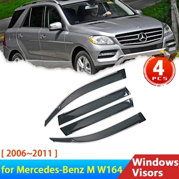 Parbriz pentru Mercedes-Benz M W164 2006~2011 2009 ML350 500 Accesorii Negre Deflectoare Auto Windowa Viziere de Ploaie Spranceana Garda