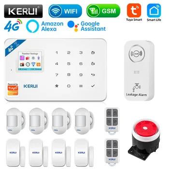 KERUI W184 GSM 4G WIFI Protecție de Securitate Tuya APLICAȚIA Smart Home Alarme Anti-Furt Sistem de Alarmă de Securitate Acasă Pachet 6 Limbi
