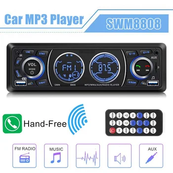 Isfriday Radio Auto Audio 1din Bluetooth Stereo MP3 Player cu radio FM 60Wx4 Suport de Încărcare Telefon AUX/USB/TF Card In Bord Kit