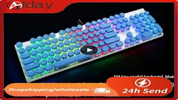 Abs Tastă Tastatură Mecanică Capac Personalizat Cheie Capac Transparent Cristal Transparent Stil Retro Rotund Punk 87/104 Chei