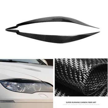 Frontal Lumina Tapiterie Pentru X6M BMW X6 E71 2008 - 2014 Reale de Fibră de Carbon, Faruri Pleoapa Far Spranceana Acoperi Lampa de Frunte Autocolant