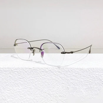 2023 Nou manual de moda casual, piața titan pur ochelari cadru de designer de brand miopie lectură ochelari baza de prescriptie medicala pentru barbati