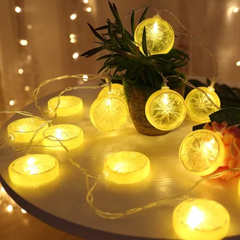 Felii de lamaie Șir de Lumini de Crăciun Acasă Decoratiuni Ghirlanda USB LED Lumina Șir 10-80 Led-uri Lumini de Basm pentru Decor Nunta