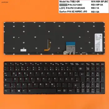 Germană QWERTZ Nou de Înlocuire Tastatură pentru Lenovo Y50-70 Y70-70 Laptop cu TOUCH cu iluminare de fundal Roșu NICI un Cadru