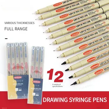 3-12buc Pigment Linie Manga Markeri Pen Arta de Mână-pictat Linie Cârlig Creion Schiță Pixuri Papetărie Set Rechizite Rechizite Școlare